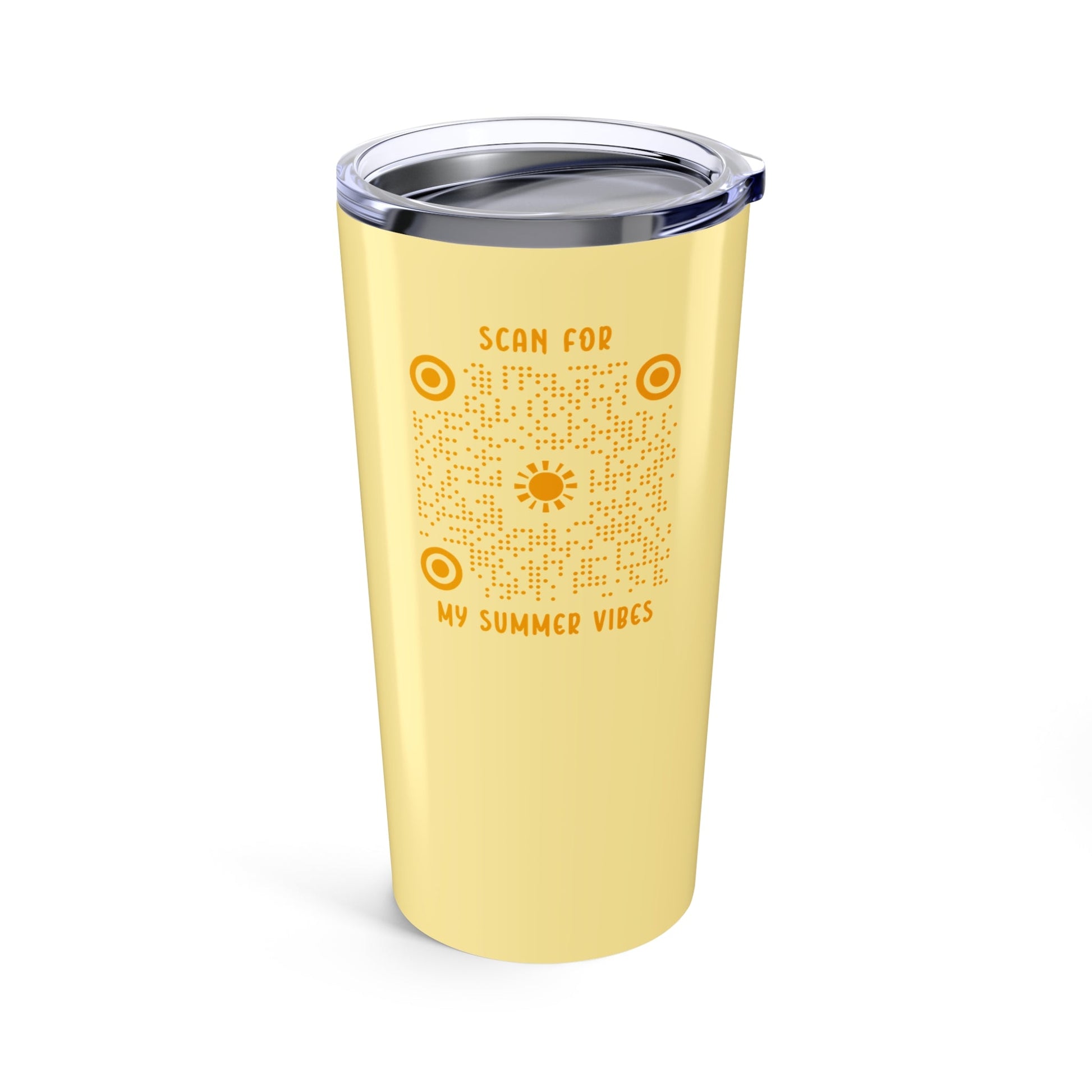 Summer – Tumbler – Yellow – Scan for My Summer Vibes - QR NATION