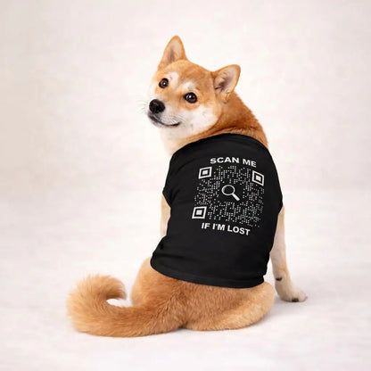 Pet Collection – Pet Tank Top – Black – Scan Me If I'm Lost