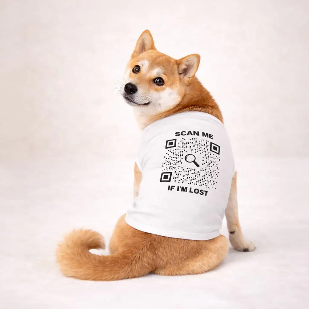 Pet Collection – Pet Tank Top – Black – Scan Me If I'm Lost