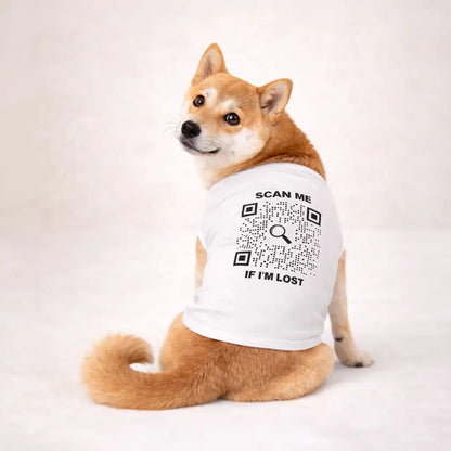 Pet Collection – Pet Tank Top – Black – Scan Me If I'm Lost
