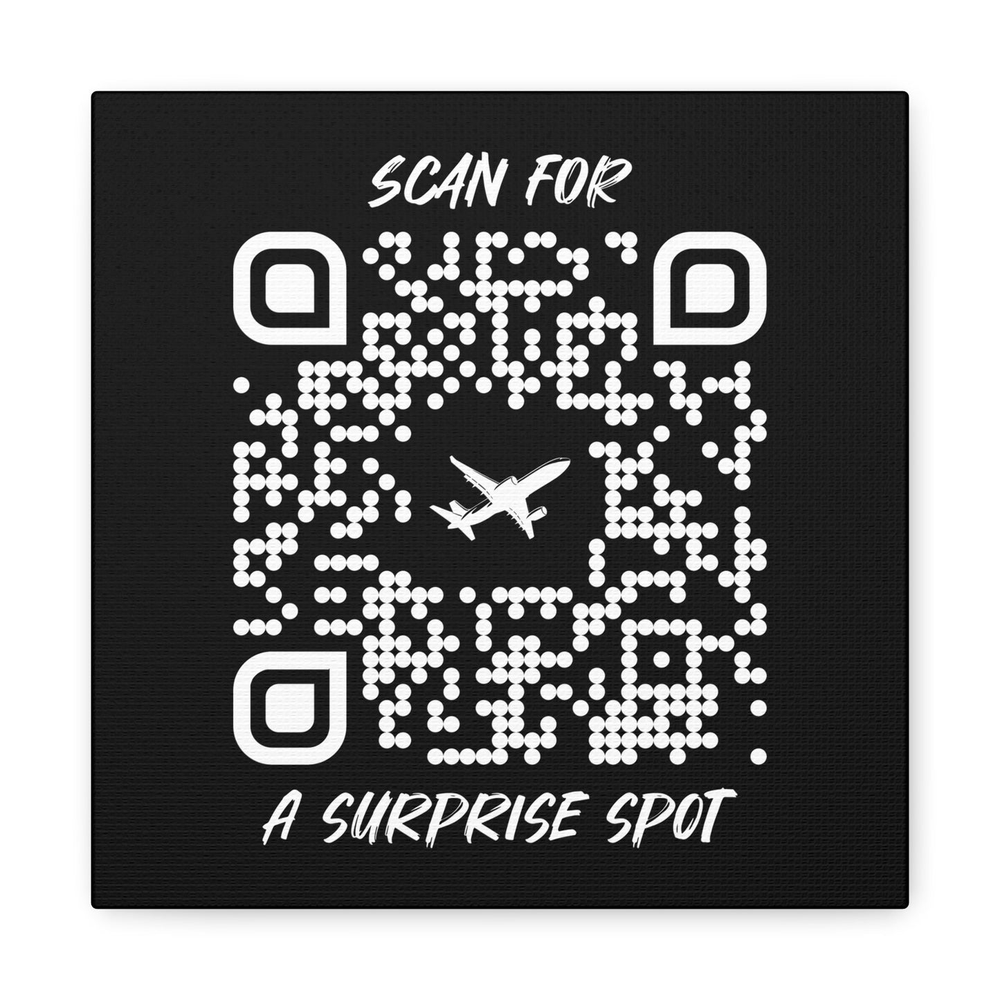 Travel – Canvas – Black – Scan for a Surprise Spot - QR NATION