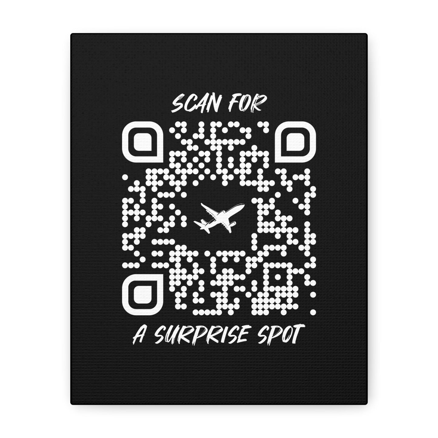 Travel – Canvas – Black – Scan for a Surprise Spot - QR NATION