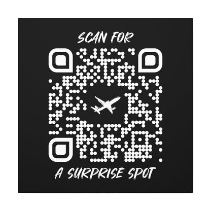Travel – Canvas – Black – Scan for a Surprise Spot - QR NATION