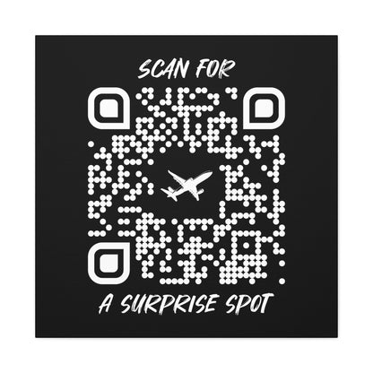 Travel – Canvas – Black – Scan for a Surprise Spot - QR NATION