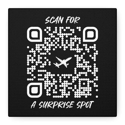 Travel – Canvas – Black – Scan for a Surprise Spot - QR NATION