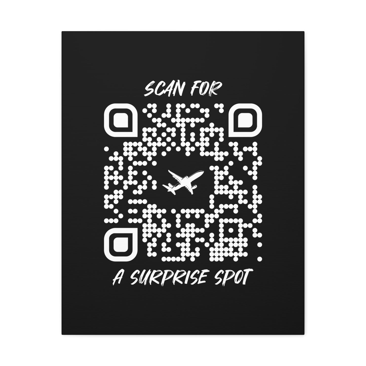 Travel – Canvas – Black – Scan for a Surprise Spot - QR NATION