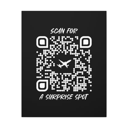 Travel – Canvas – Black – Scan for a Surprise Spot - QR NATION