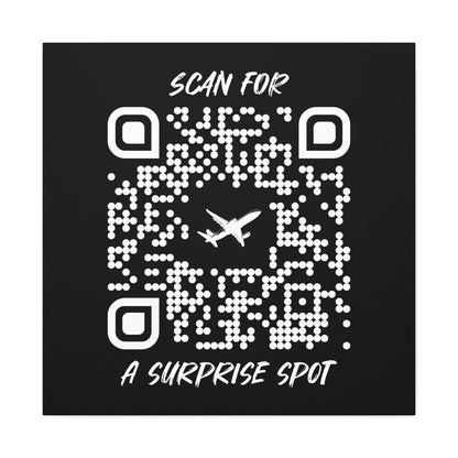 Travel – Canvas – Black – Scan for a Surprise Spot - QR NATION
