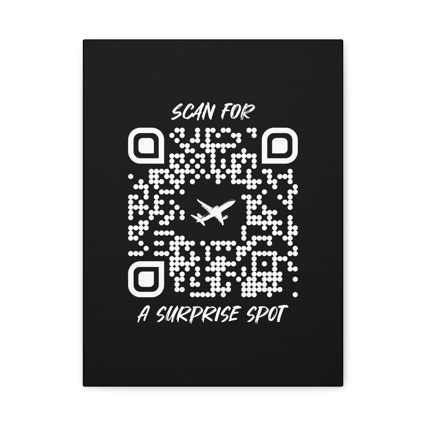 Travel – Canvas – Black – Scan for a Surprise Spot - QR NATION