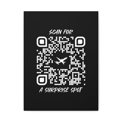 Travel – Canvas – Black – Scan for a Surprise Spot - QR NATION