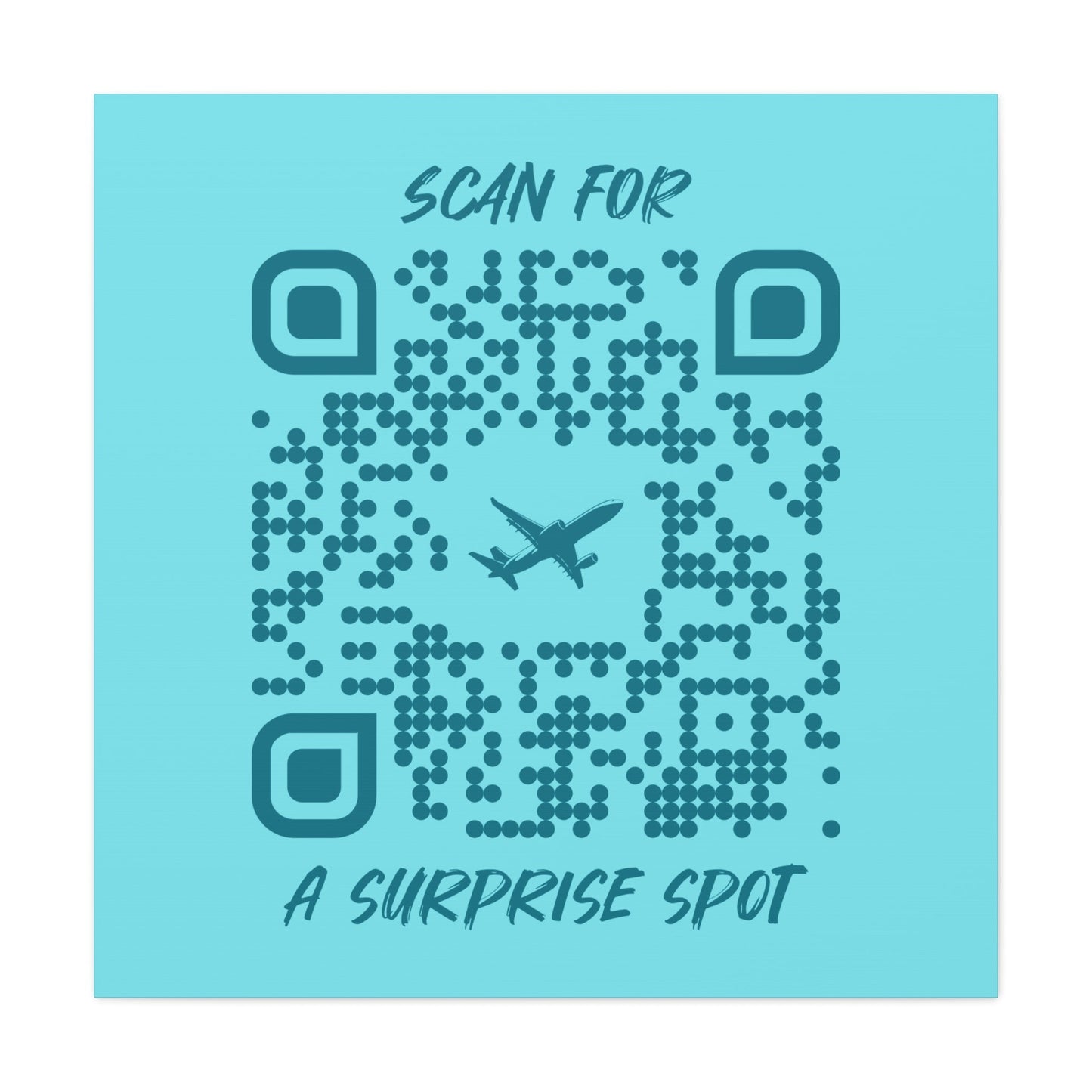 Travel – Canvas – Blue – Scan for a Surprise Spot - QR NATION