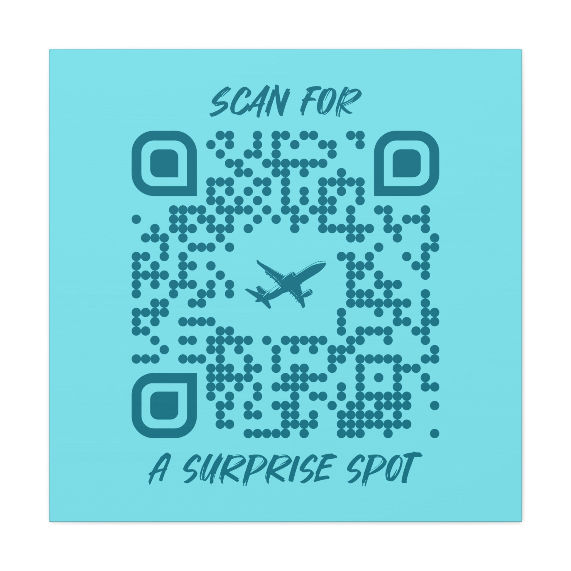 Travel – Canvas – Blue – Scan for a Surprise Spot - QR NATION