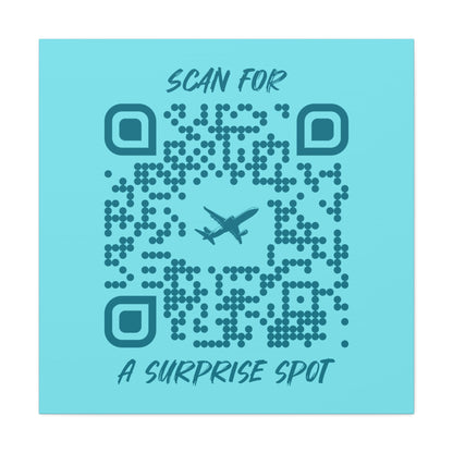 Travel – Canvas – Blue – Scan for a Surprise Spot - QR NATION