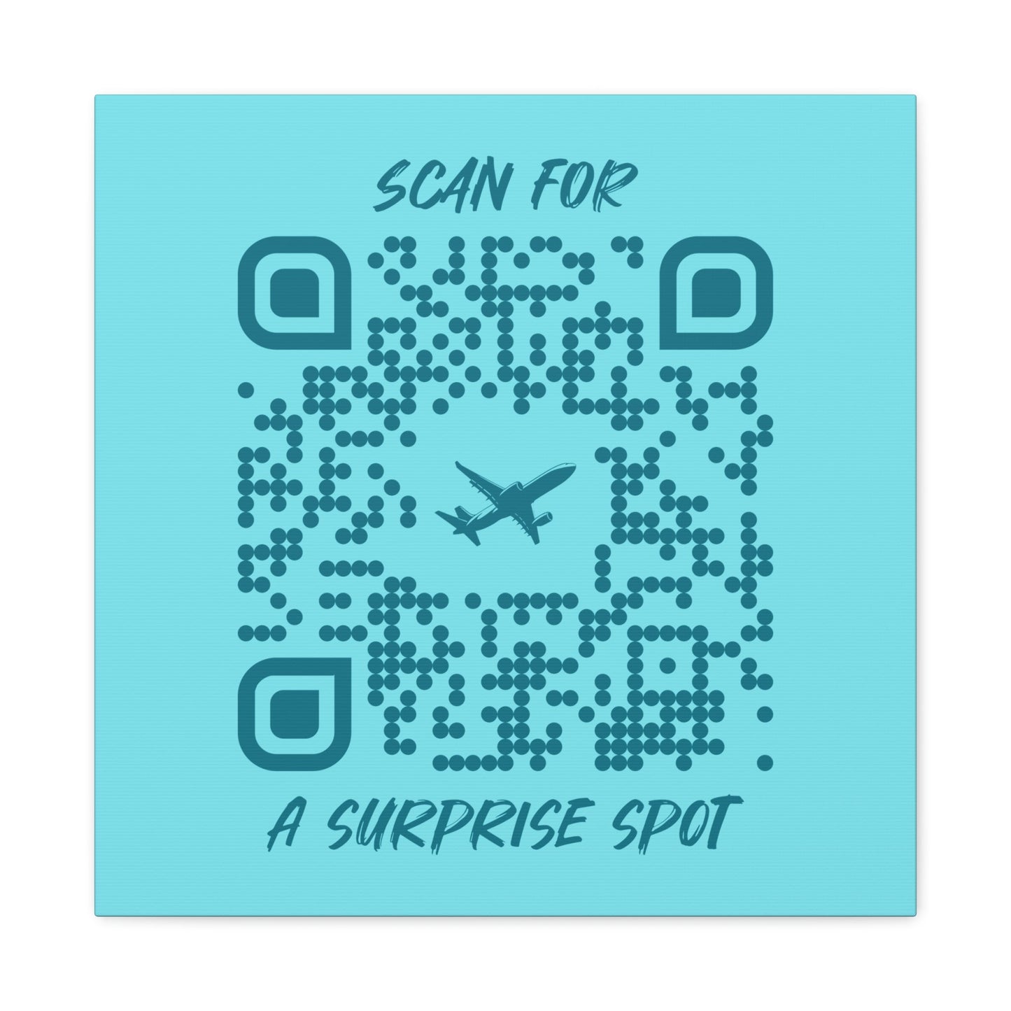 Travel – Canvas – Blue – Scan for a Surprise Spot - QR NATION
