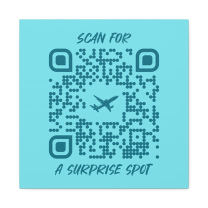 Travel – Canvas – Blue – Scan for a Surprise Spot - QR NATION