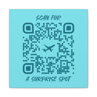 Travel – Canvas – Blue – Scan for a Surprise Spot - QR NATION
