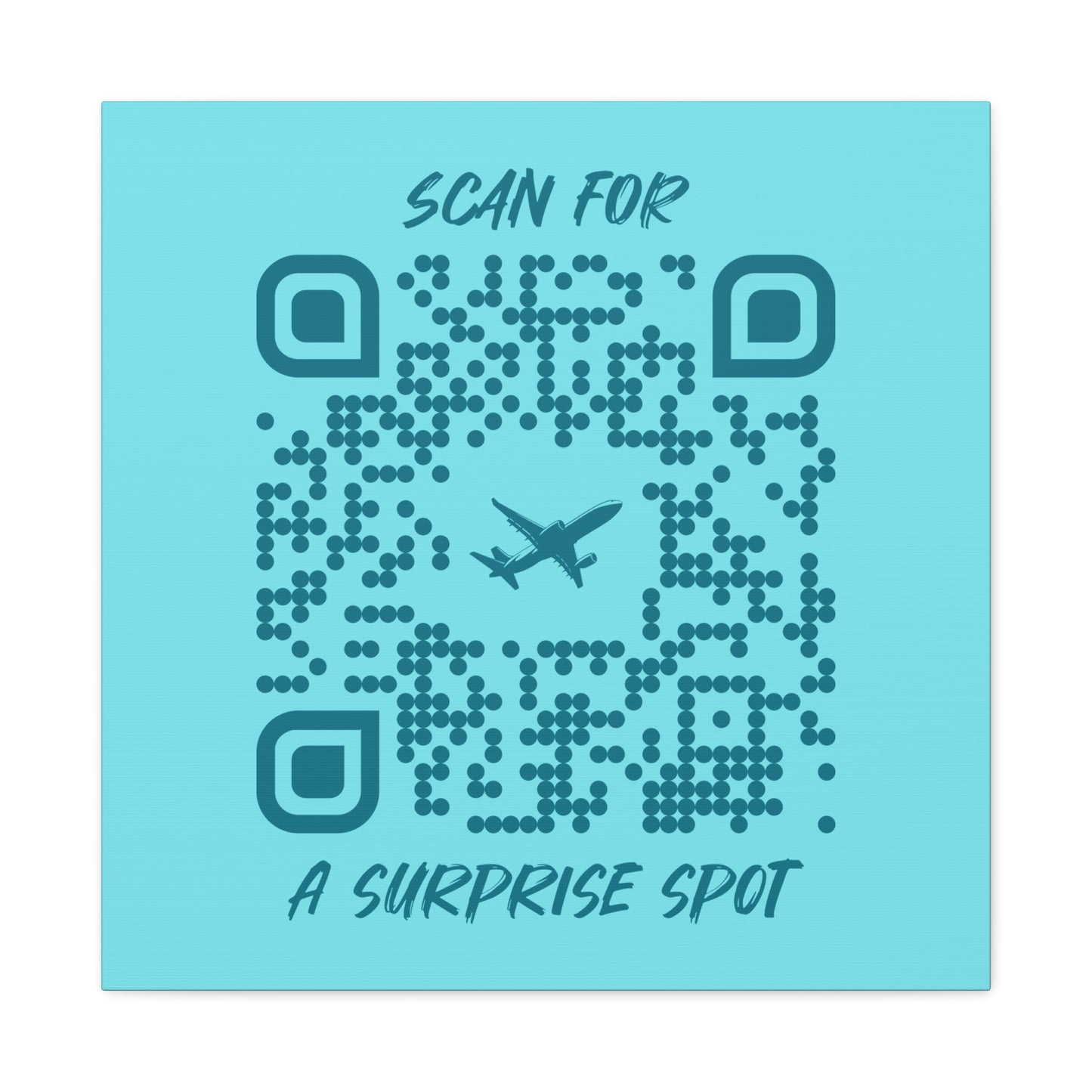 Travel – Canvas – Blue – Scan for a Surprise Spot - QR NATION