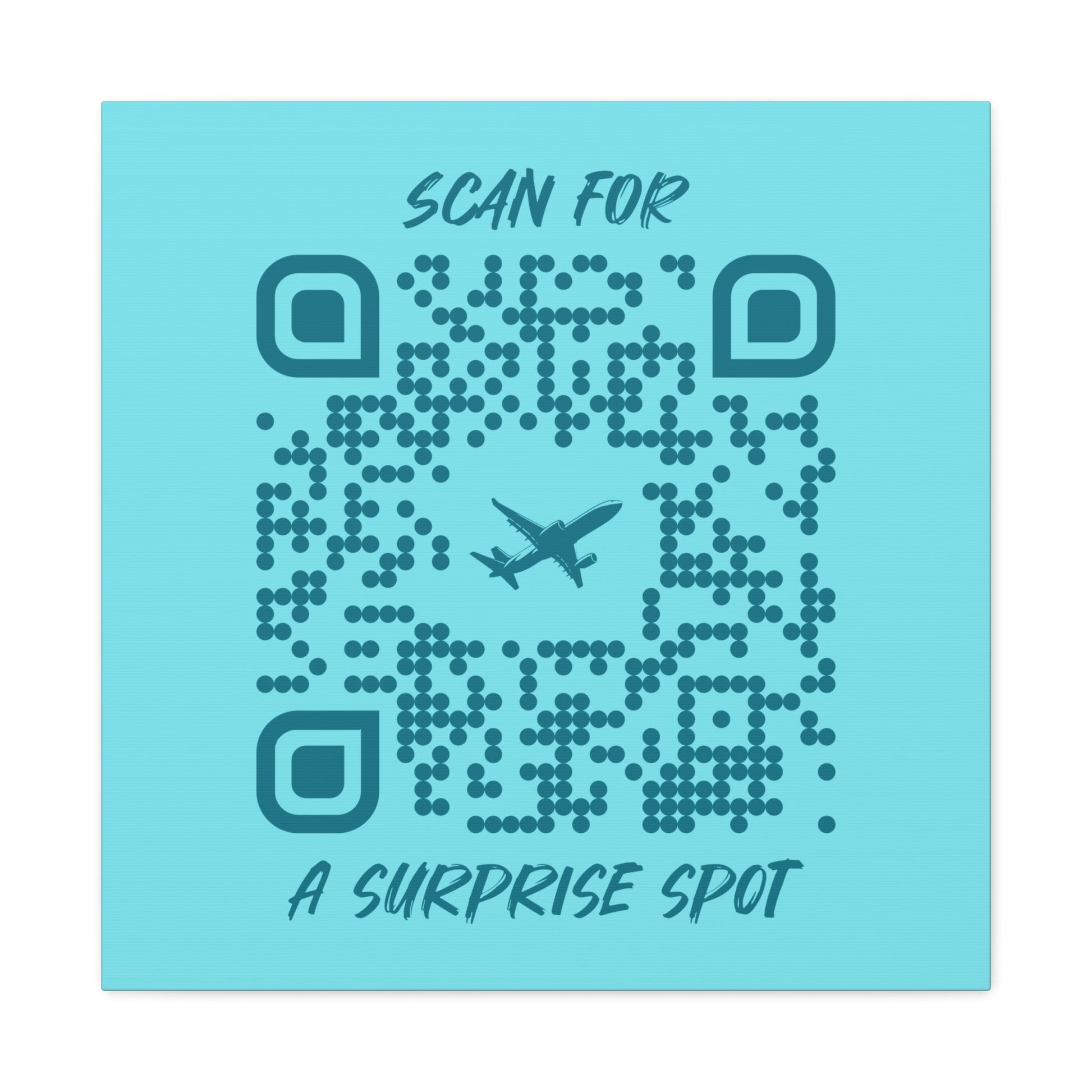 Travel – Canvas – Blue – Scan for a Surprise Spot - QR NATION