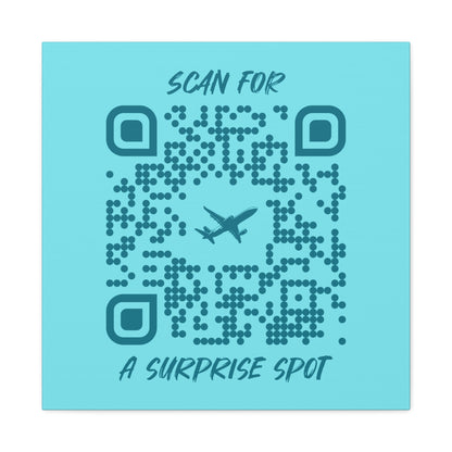 Travel – Canvas – Blue – Scan for a Surprise Spot - QR NATION