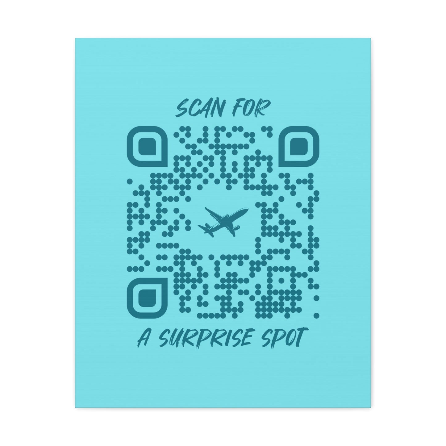 Travel – Canvas – Blue – Scan for a Surprise Spot - QR NATION