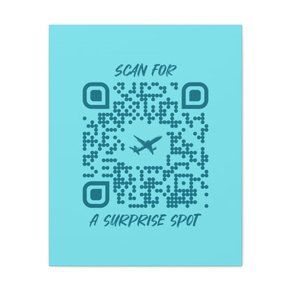 Travel – Canvas – Blue – Scan for a Surprise Spot - QR NATION