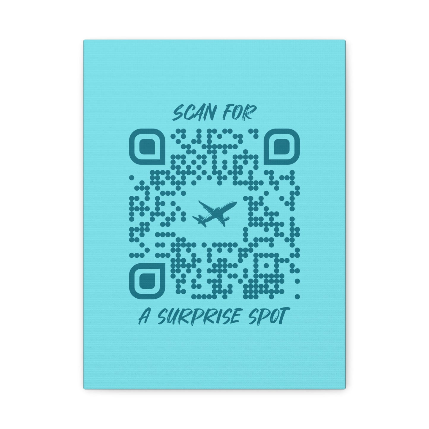 Travel – Canvas – Blue – Scan for a Surprise Spot - QR NATION