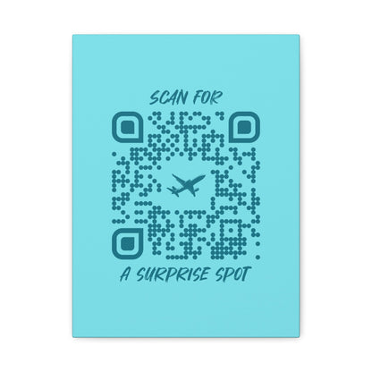 Travel – Canvas – Blue – Scan for a Surprise Spot - QR NATION