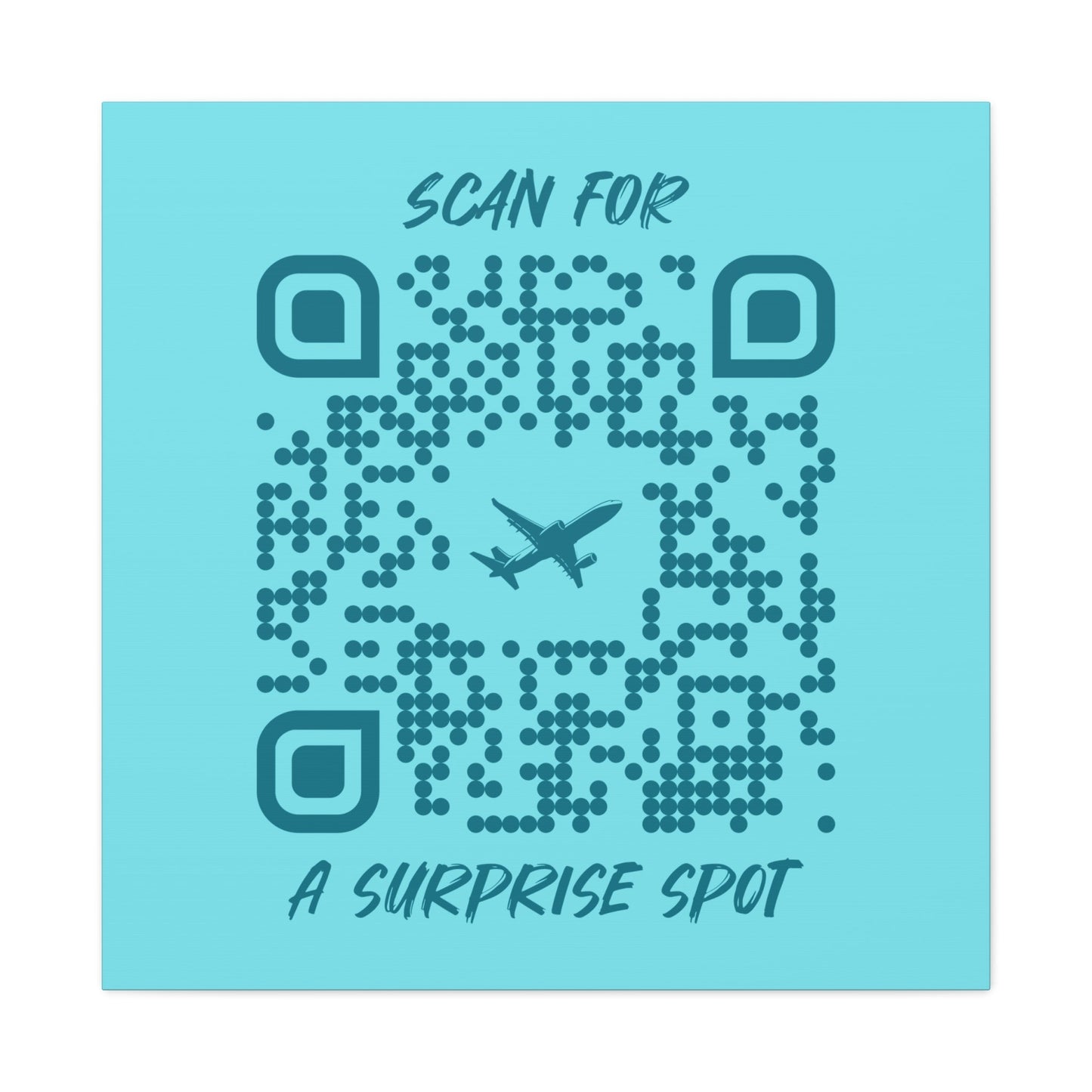 Travel – Canvas – Blue – Scan for a Surprise Spot - QR NATION