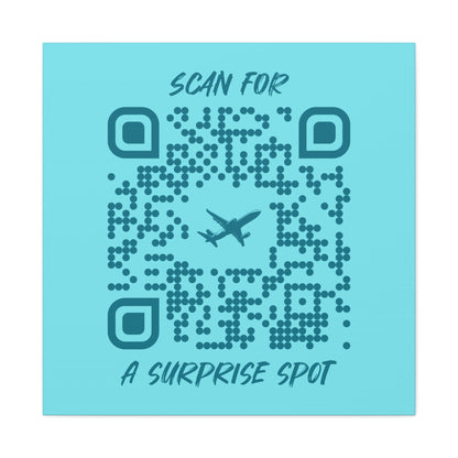 Travel – Canvas – Blue – Scan for a Surprise Spot - QR NATION