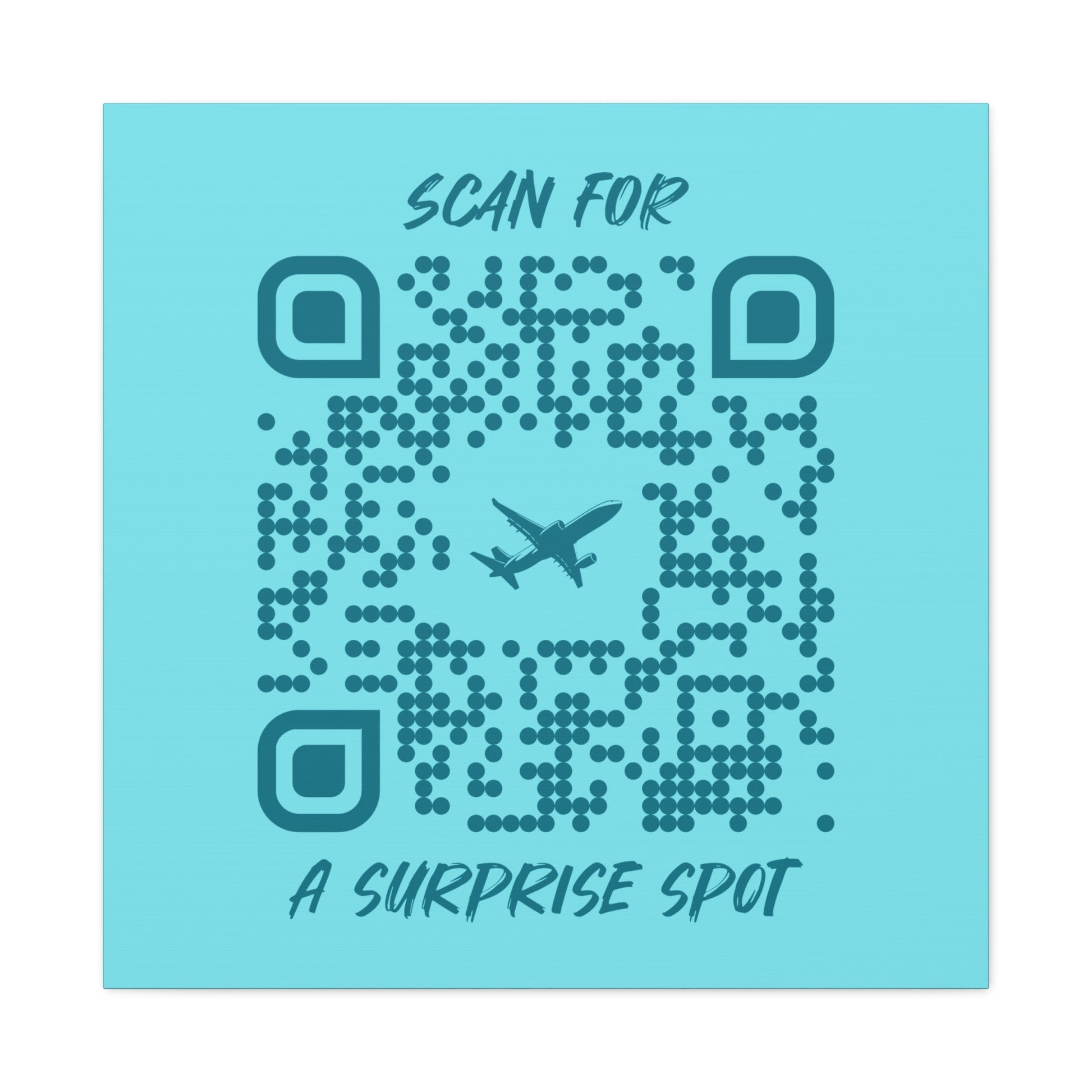 Travel – Canvas – Blue – Scan for a Surprise Spot - QR NATION