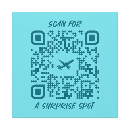 Travel – Canvas – Blue – Scan for a Surprise Spot - QR NATION