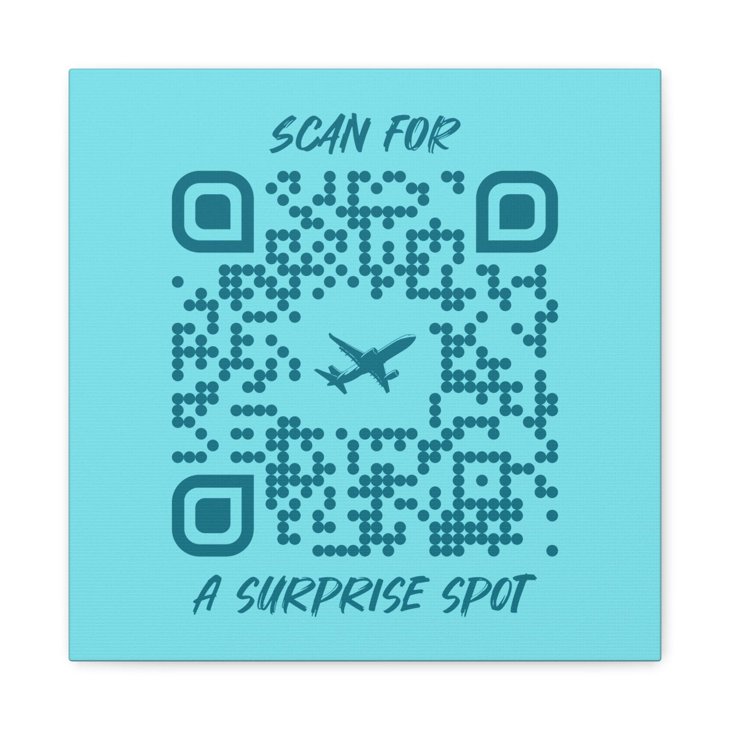 Travel – Canvas – Blue – Scan for a Surprise Spot - QR NATION