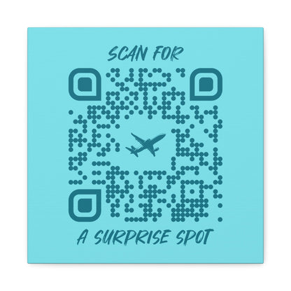 Travel – Canvas – Blue – Scan for a Surprise Spot - QR NATION