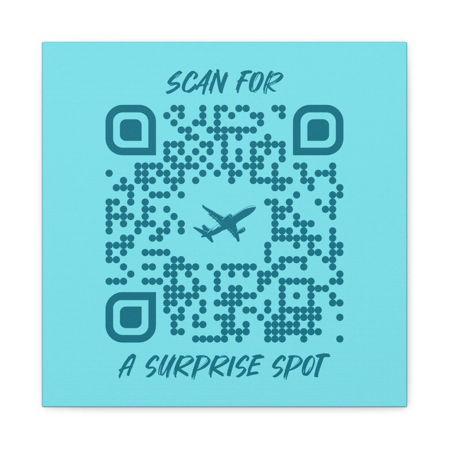 Travel – Canvas – Blue – Scan for a Surprise Spot - QR NATION