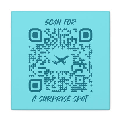 Travel – Canvas – Blue – Scan for a Surprise Spot - QR NATION