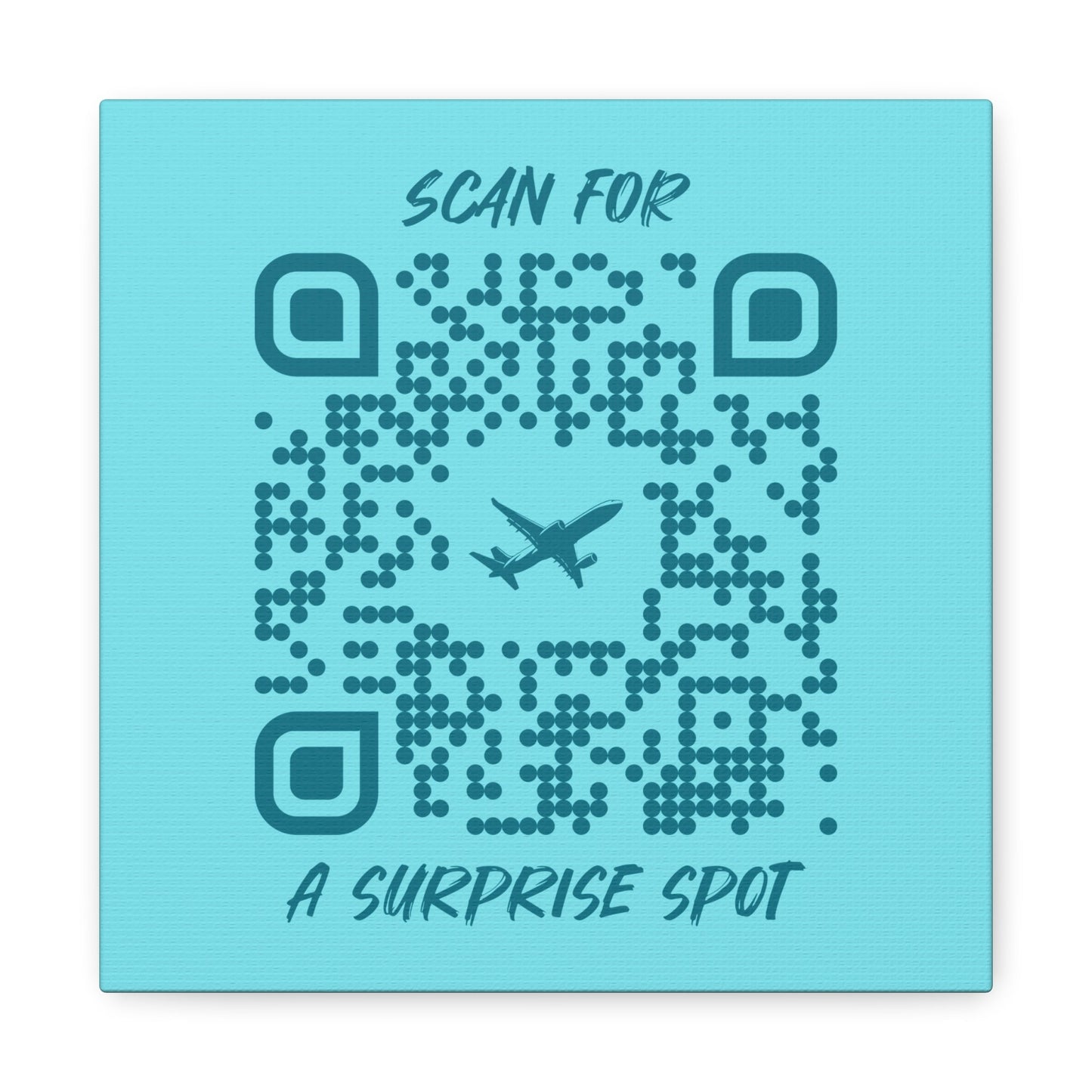 Travel – Canvas – Blue – Scan for a Surprise Spot - QR NATION