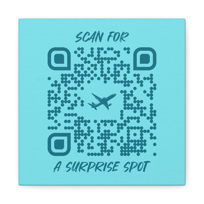 Travel – Canvas – Blue – Scan for a Surprise Spot - QR NATION