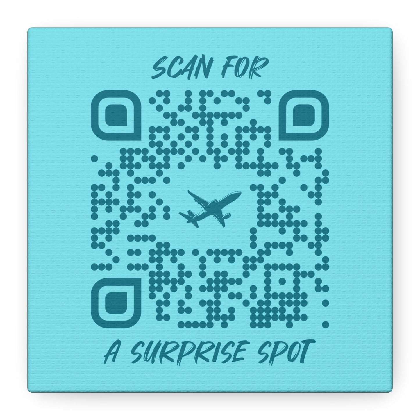 Travel – Canvas – Blue – Scan for a Surprise Spot - QR NATION