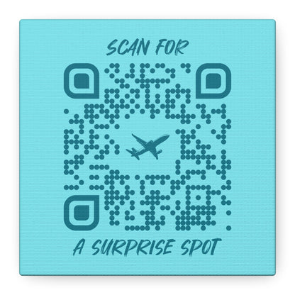 Travel – Canvas – Blue – Scan for a Surprise Spot - QR NATION