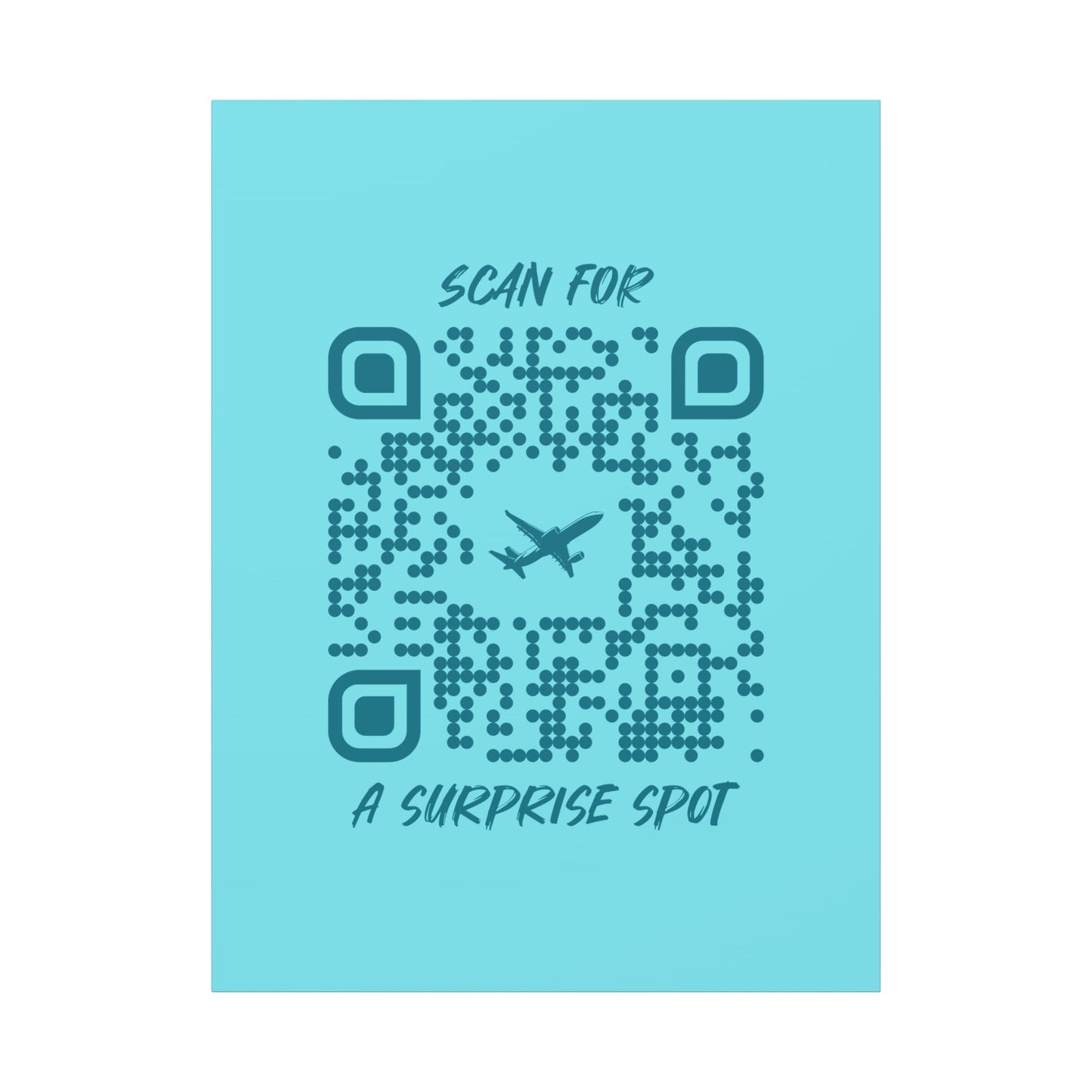 Travel – Canvas – Blue – Scan for a Surprise Spot - QR NATION