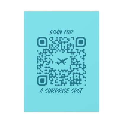 Travel – Canvas – Blue – Scan for a Surprise Spot - QR NATION