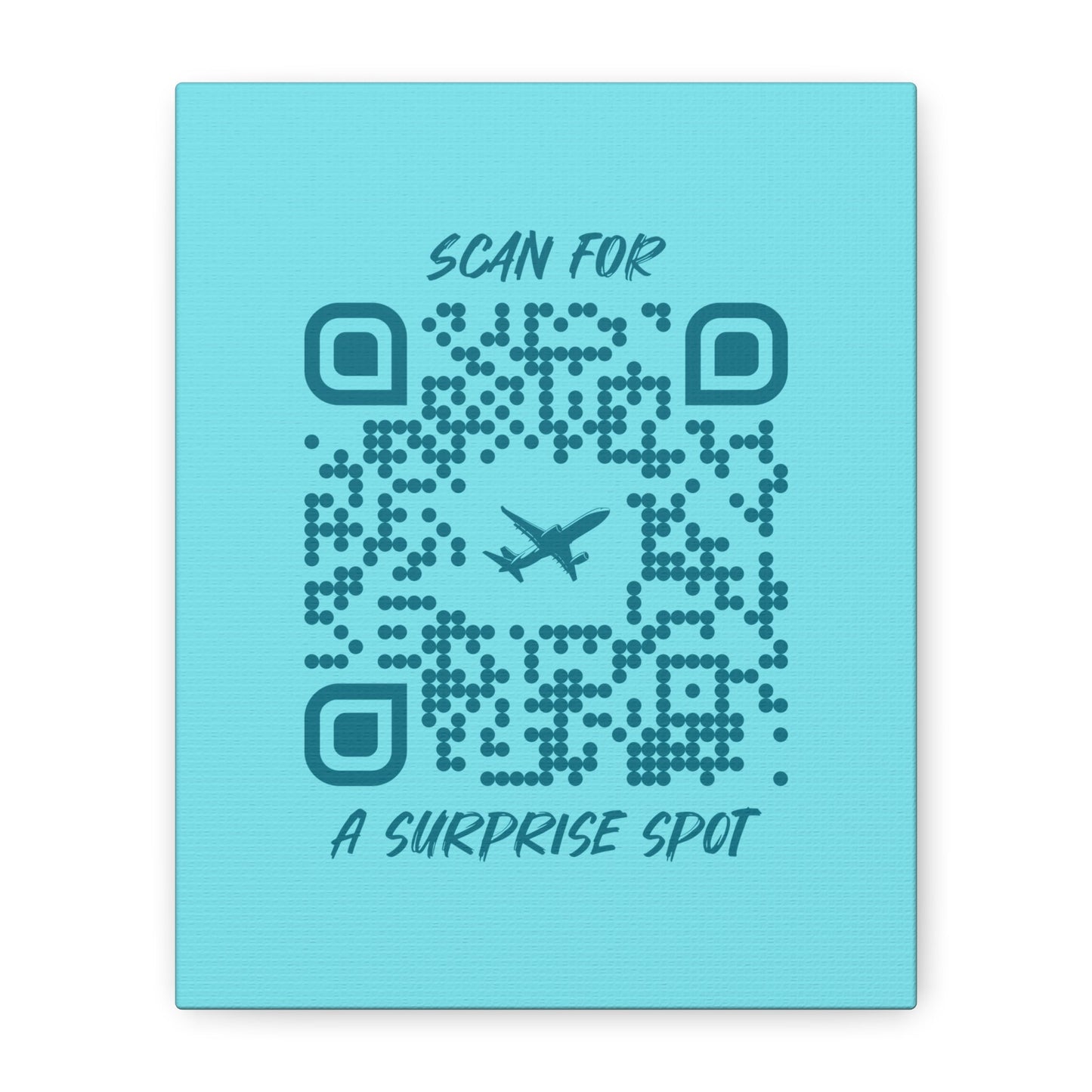 Travel – Canvas – Blue – Scan for a Surprise Spot - QR NATION