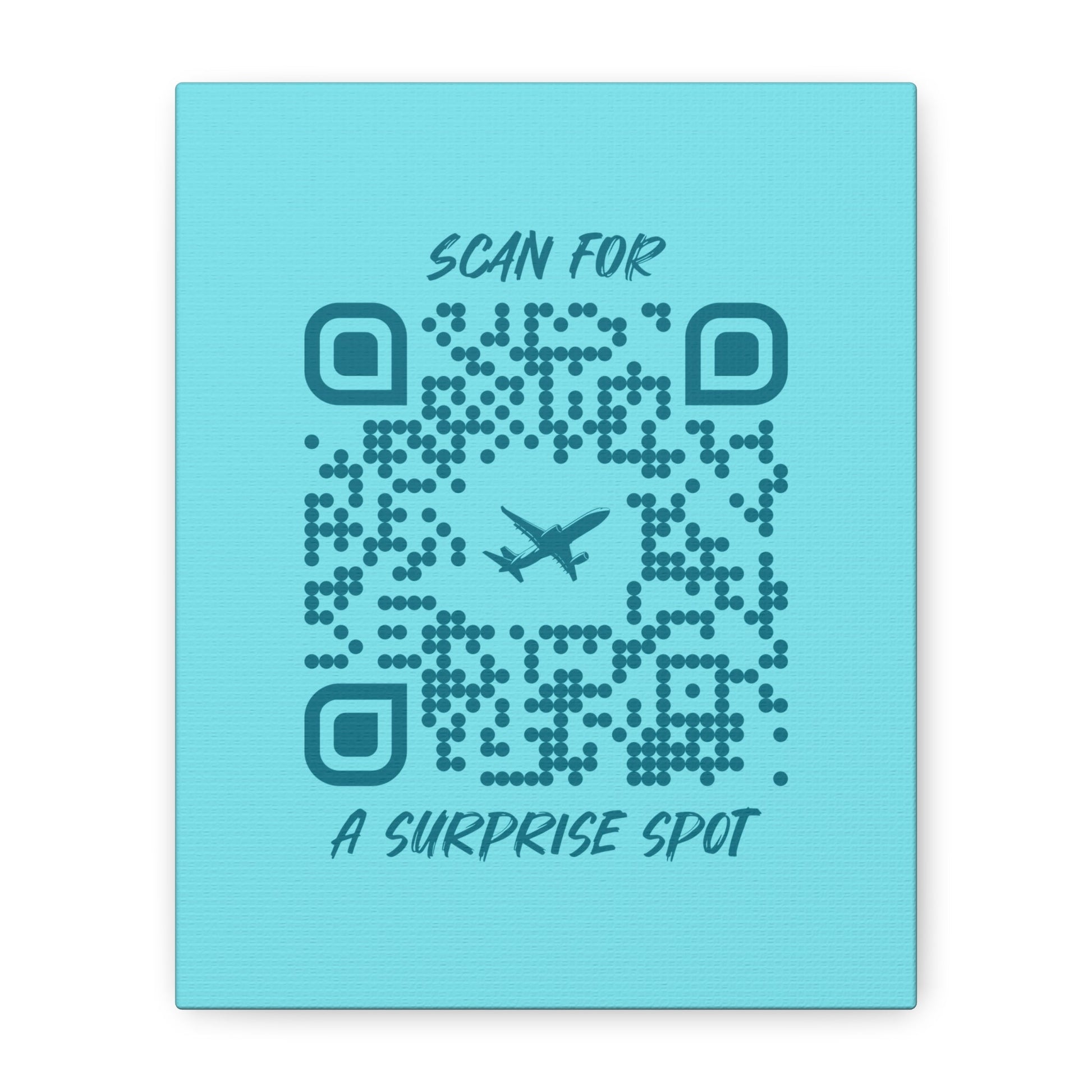 Travel – Canvas – Blue – Scan for a Surprise Spot - QR NATION