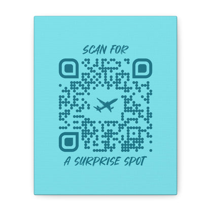 Travel – Canvas – Blue – Scan for a Surprise Spot - QR NATION