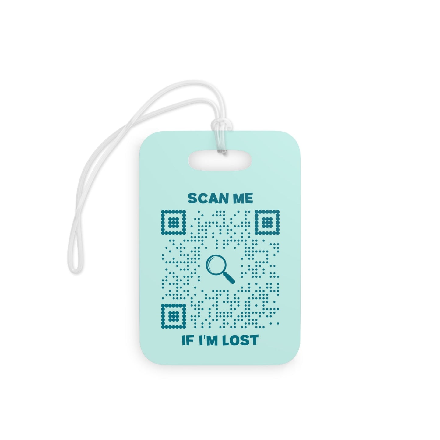 Travel – Luggage Tag – Green – Beach Design – Scan Me If I'm Lost - QR NATION
