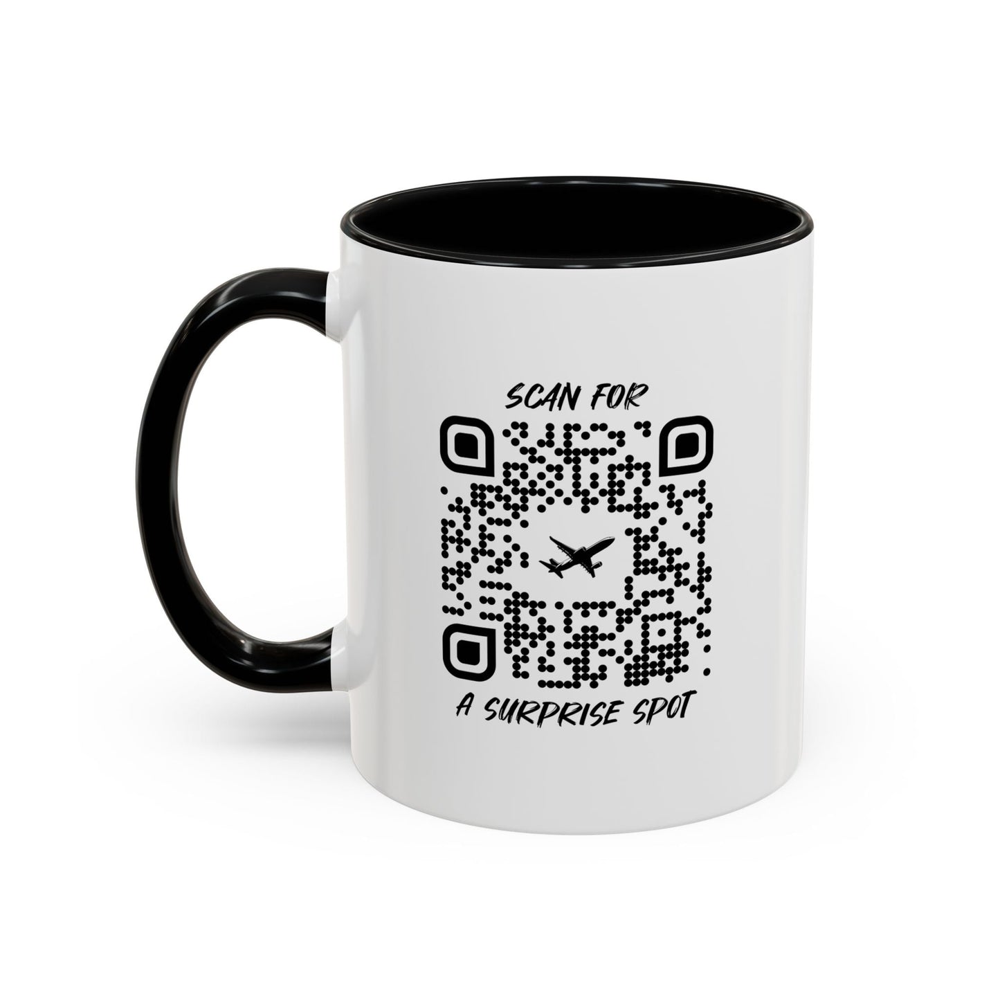 Travel – Mug – Black – Scan for a Surprise Spot - QR NATION
