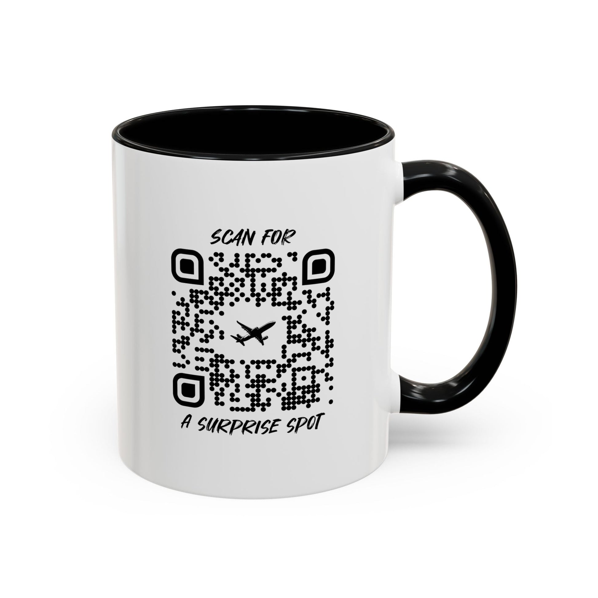 Travel – Mug – Black – Scan for a Surprise Spot - QR NATION