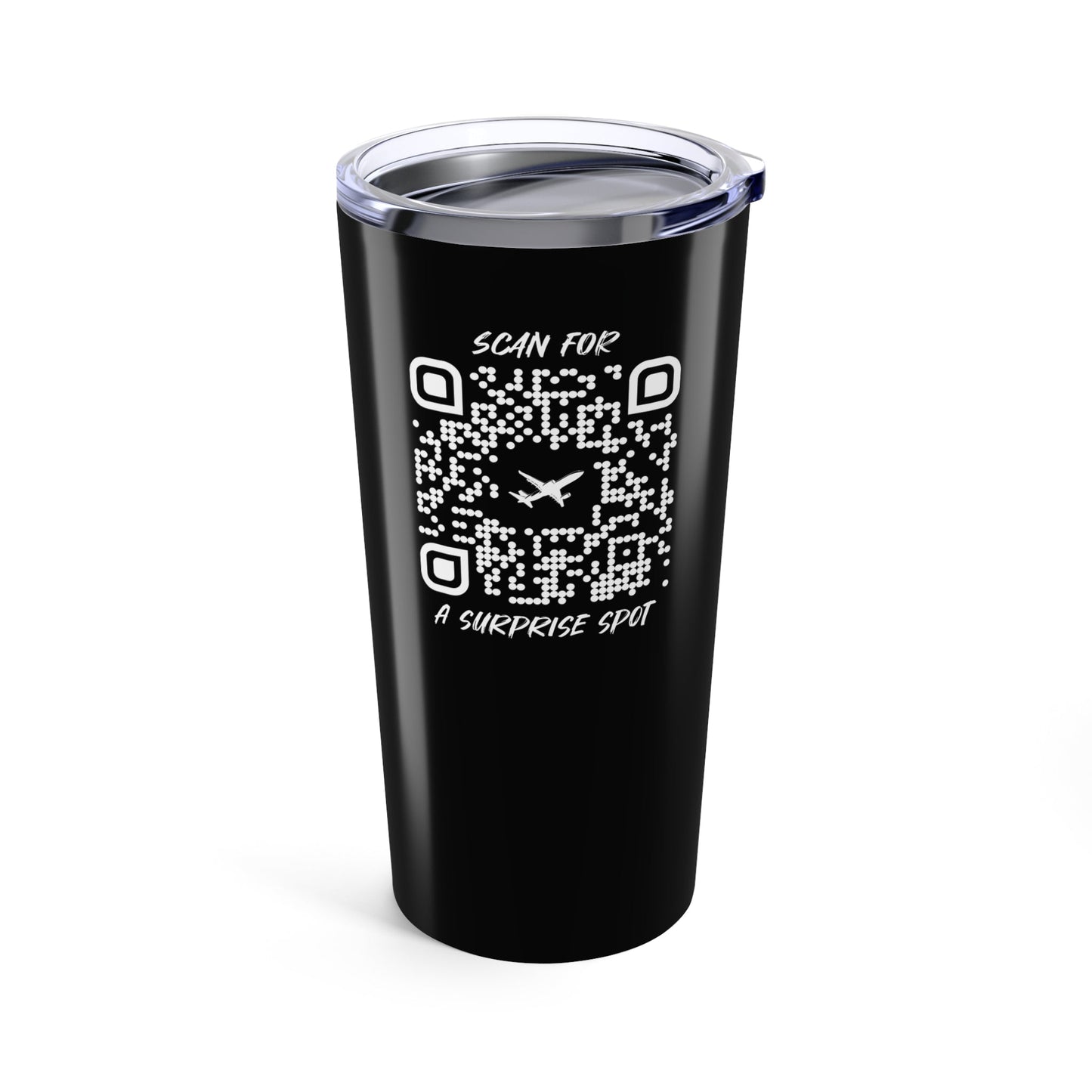 Travel – Tumbler – Black – Scan for a Surprise Spot - QR NATION
