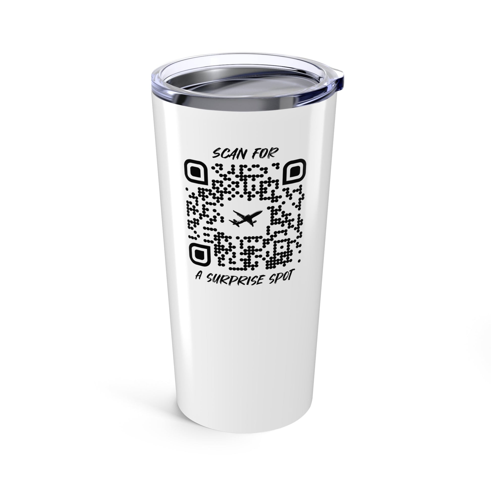 Travel – Tumbler – White – Scan for a Surprise Spot - QR NATION