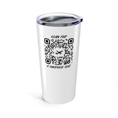 Travel – Tumbler – White – Scan for a Surprise Spot - QR NATION